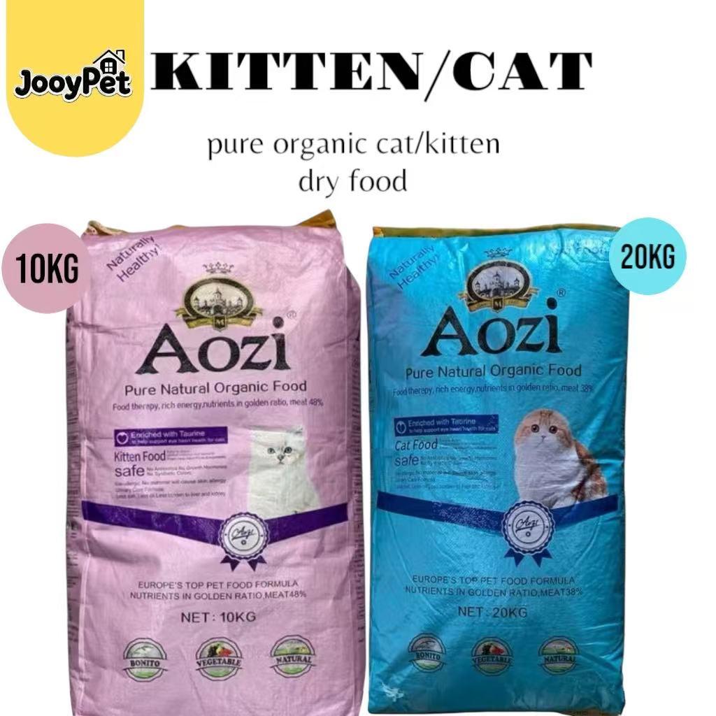 Aozi ORGANIC 10kg / 20KG Original Pack Salmon Tuna Kitten Cat Food Dry