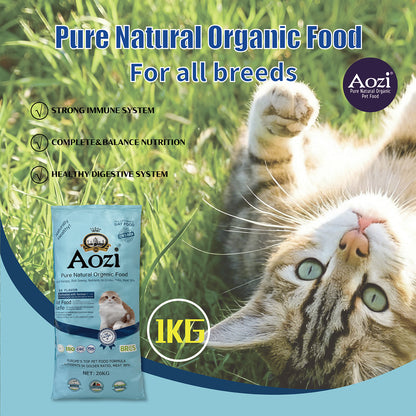 JooyPet AOZI Cat Food High-Quality Tuna 20KG Natural Kitten Dry Food for Pets Europe's Top Pet Food Formula Complete Balanced Meal for Healthy Skin Shiny Coat & Stronger Joints Bones