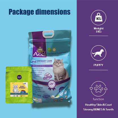 AOZI Urinary Care SO Prescription Cat Food 7kg - Low-Mg Acidifying Formula to Dissolve Struvite Crystals & Dilute Urine, Supports Feline Lower Urinary Tract Health (Veterinarian-Approved)