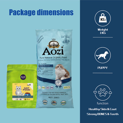 Aozi Dry Cat Adult & Kitten 1kg Repacked All Life Stage Tuna