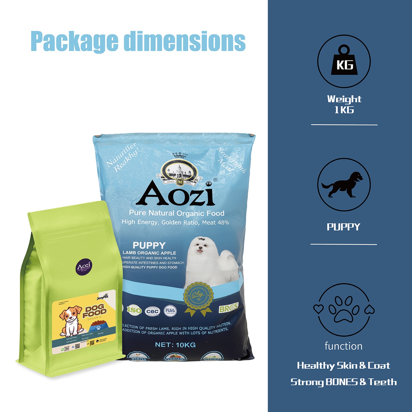 JooyPet AOZI Organic Lamb & Apple Puppy Food 10KG - Nourish Your Pup Naturally with Essential Nutrients for Growth & Development