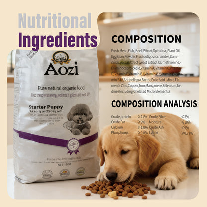 JooyPet Aozi Starter Puppy Pure Natural Organic Dry Dog Food 1KG Repacked High-Quality Formula for All Breeds