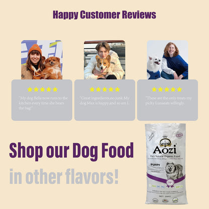 JooyPet AOZI BEEF+SPINACH PUPPY ORGANIC 20kg Dog Dry Food - Pure Natural, Organic, Probiotics, Beneficial, Teeth Cleaning, Vitamin C, Free from Harmful Chemicals