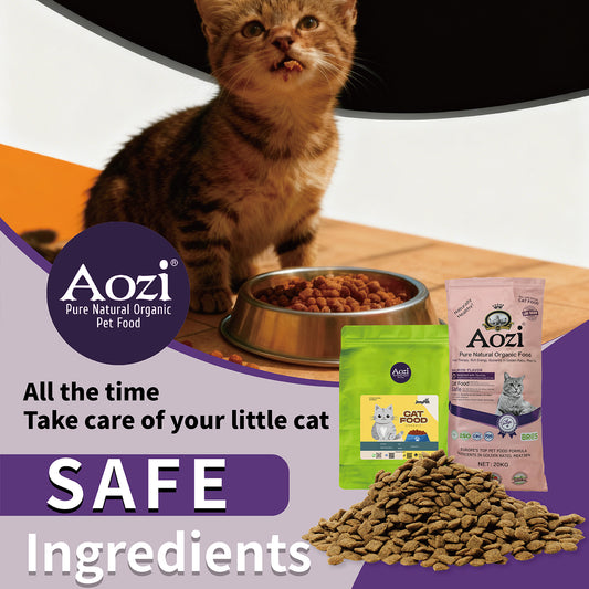 JooyPet Aozi Natural 1kg Tuna Flavor Cat Kitten Dry Food for Healthy Skin & Hair Pet Essentials DR Easy Digestion Nutritious Energy Supply