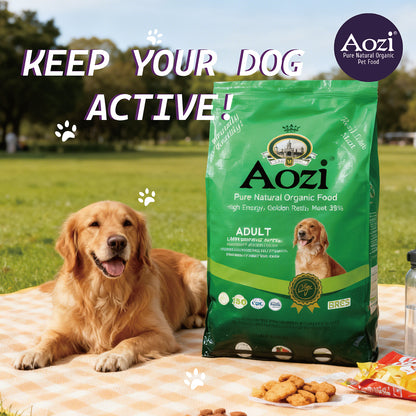 AOZI ORGANIC Dog Food LAMB AND APPLE 1kg for Adult Dog and Puppy