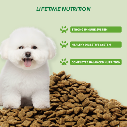 Aozi 1kg Organic Lamb & Apple Dry Dog Food for Adults & Puppies - Complete Balanced Nutrition with Immune Boost & Healthy Skin Coat Support