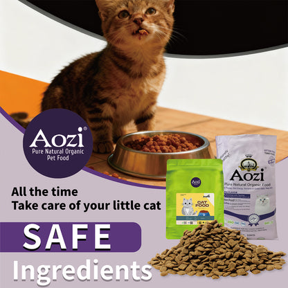 JooyPet Aozi Natural 1kg Tuna Flavor Cat Kitten Dry Food for Healthy Skin & Hair Pet Essentials DR Easy Digestion Nutritious Energy Supply