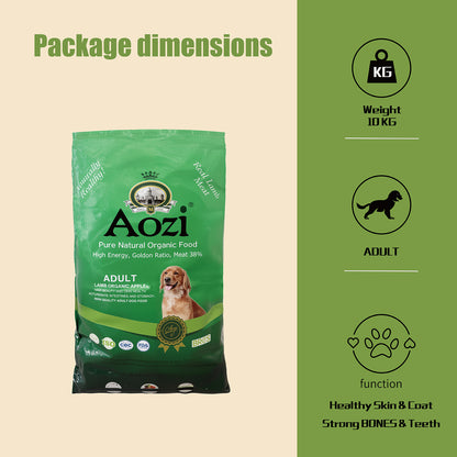 AOZI ORGANIC Dog Food LAMB AND APPLE 1kg for Adult Dog and Puppy