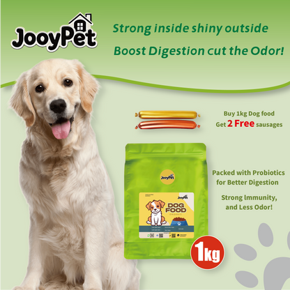 JooyPet 1kg Organic Dry Dog Food ALamb Apple 24% Protein for Adults Puppies Immune Boost Healthy Skin Coat
