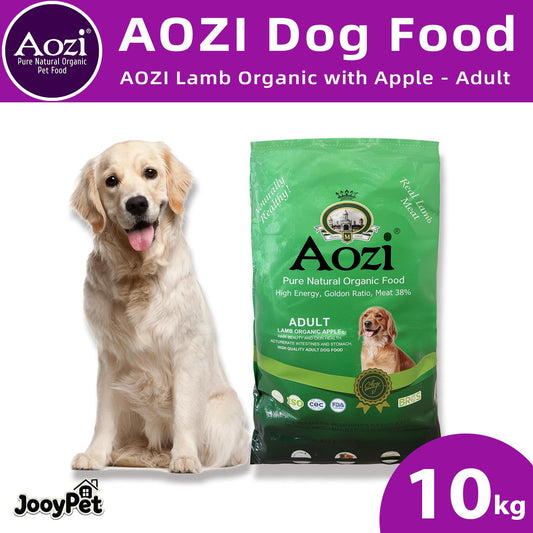 10kg Aozi Lamb and Apple Natural Organic All Stages Adult Puppy Dog Dogs Dry Dog Food Dog Essentials