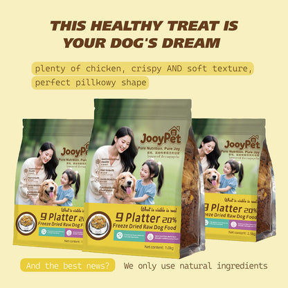 JOOYPet Freeze-Dried Raw Dog Food | 20% Freeze-Dried & Essential Nutrients for Healthy Dogs