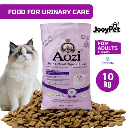 JooyPet Aozi Natural 1kg Tuna Flavor Cat Kitten Dry Food for Healthy Skin & Hair Pet Essentials DR Easy Digestion Nutritious Energy Supply