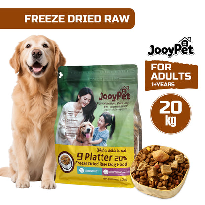 JOOYPet Freeze-Dried Raw Dog Food | 20% Freeze-Dried & Essential Nutrients for Healthy Dogs