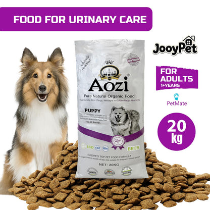 JooyPet AOZI BEEF+SPINACH PUPPY ORGANIC 20kg Dog Dry Food - Pure Natural, Organic, Probiotics, Beneficial, Teeth Cleaning, Vitamin C, Free from Harmful Chemicals