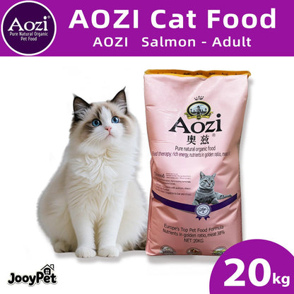 Aozi Cat Dry Cat Food Kitten / Adult Salmon  10Kg /20kg Original Packaging