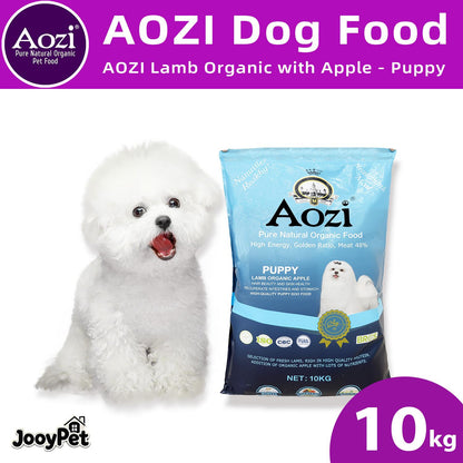 10kg Aozi Lamb and Apple Natural Organic All Stages Adult Puppy Dog Dogs Dry Dog Food Dog Essentials