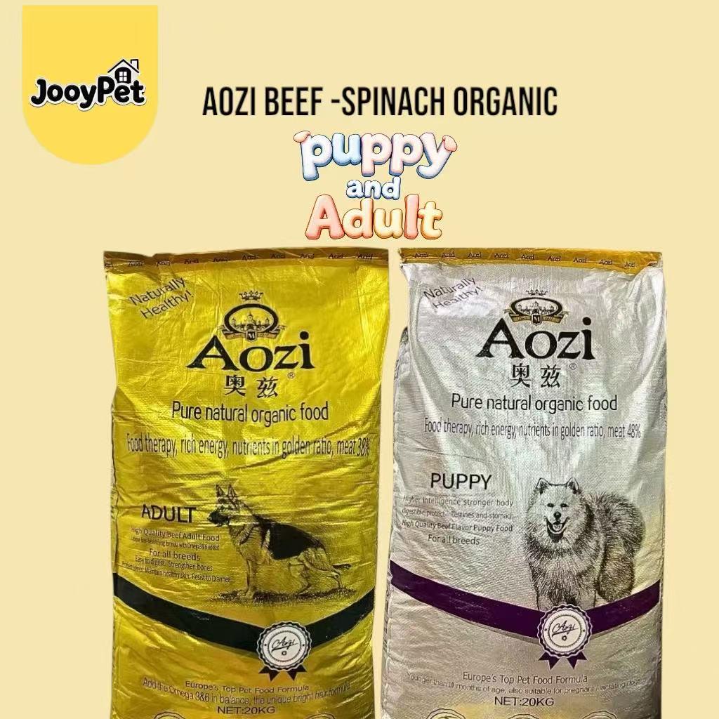 Aozi Beef, Egg, Spinach Organic Dog Food For Adult & Puppy 20kg