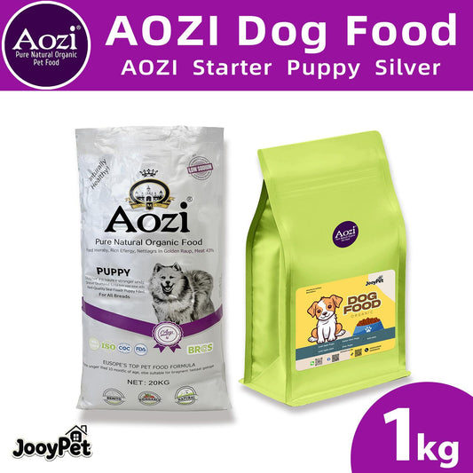 JooyPet AOZI BEEF+SPINACH PUPPY ORGANIC 20kg Dog Dry Food - Pure Natural, Organic, Probiotics, Beneficial, Teeth Cleaning, Vitamin C, Free from Harmful Chemicals