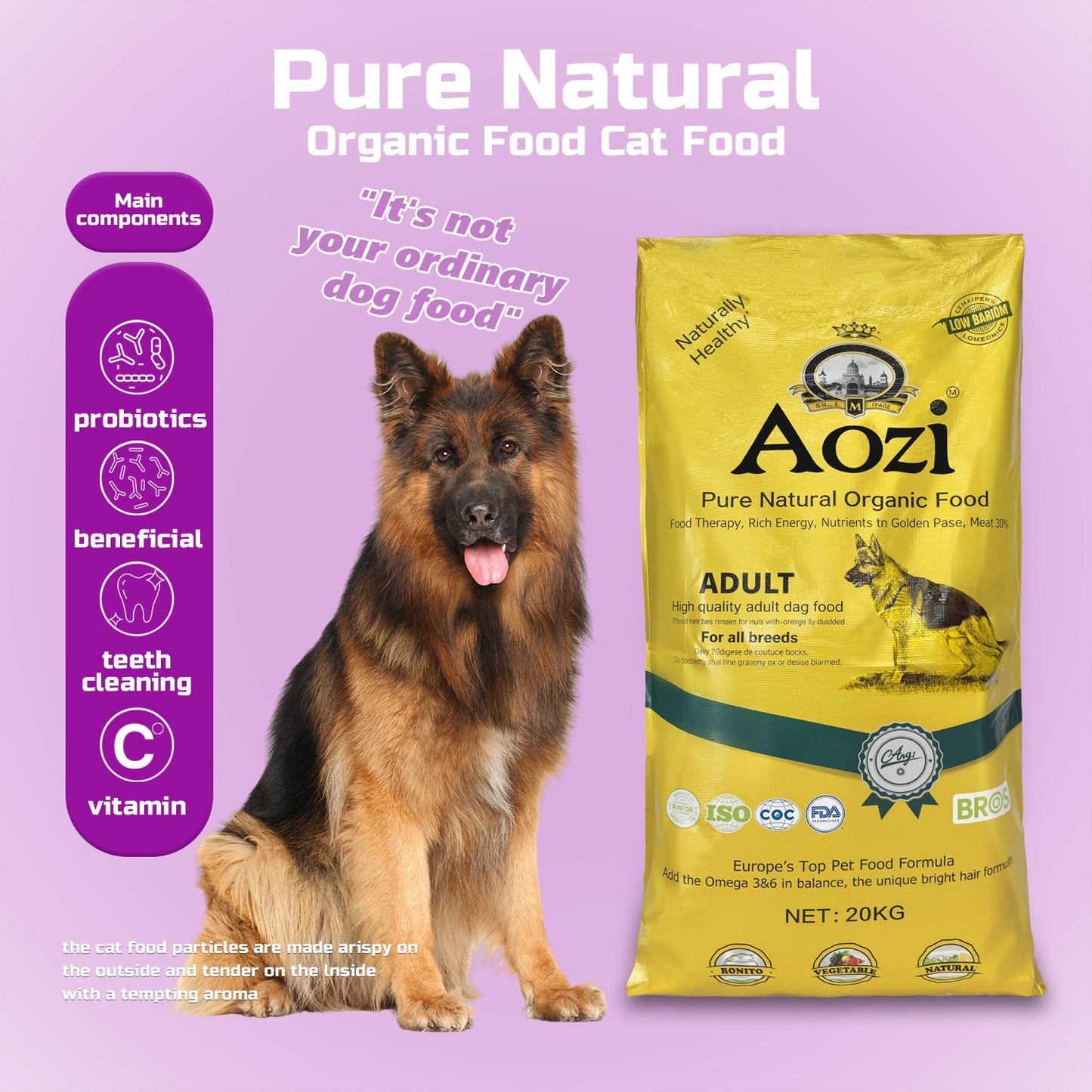 JooyPet AOZI Holistic Dog Food with Beef Jerky & Goat Milk Hypoallergenic High Protein Kibble for Shih Tzu Puppies & Sensitive Skin Murang Weight Gain Formula Organic Ingredients