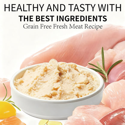 JooyPet Aozi Wet Dog Food in Can 430g - Pure Natural Organic Formula with Real Fresh Meat in Mousse Format for Dogs 24 Months