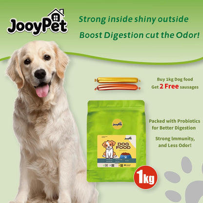 JooyPet 1kg Organic Dry Dog Food ALamb Apple 24% Protein for Adults Puppies Immune Boost Healthy Skin Coat