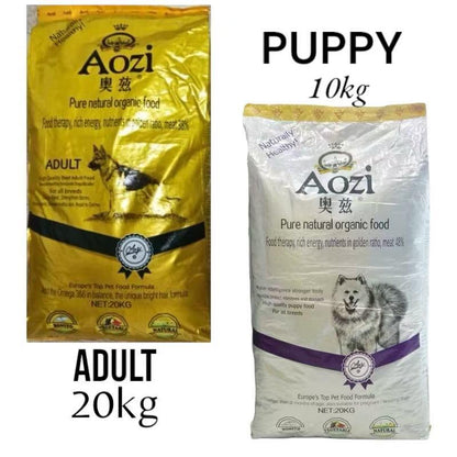 Aozi Beef, Egg, Spinach Organic Dog Food For Adult & Puppy 20kg