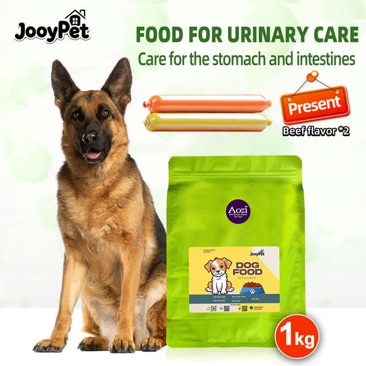 Aozi 1kg Organic Lamb & Apple Dry Dog Food for Adults & Puppies - Complete Balanced Nutrition with Immune Boost & Healthy Skin Coat Support