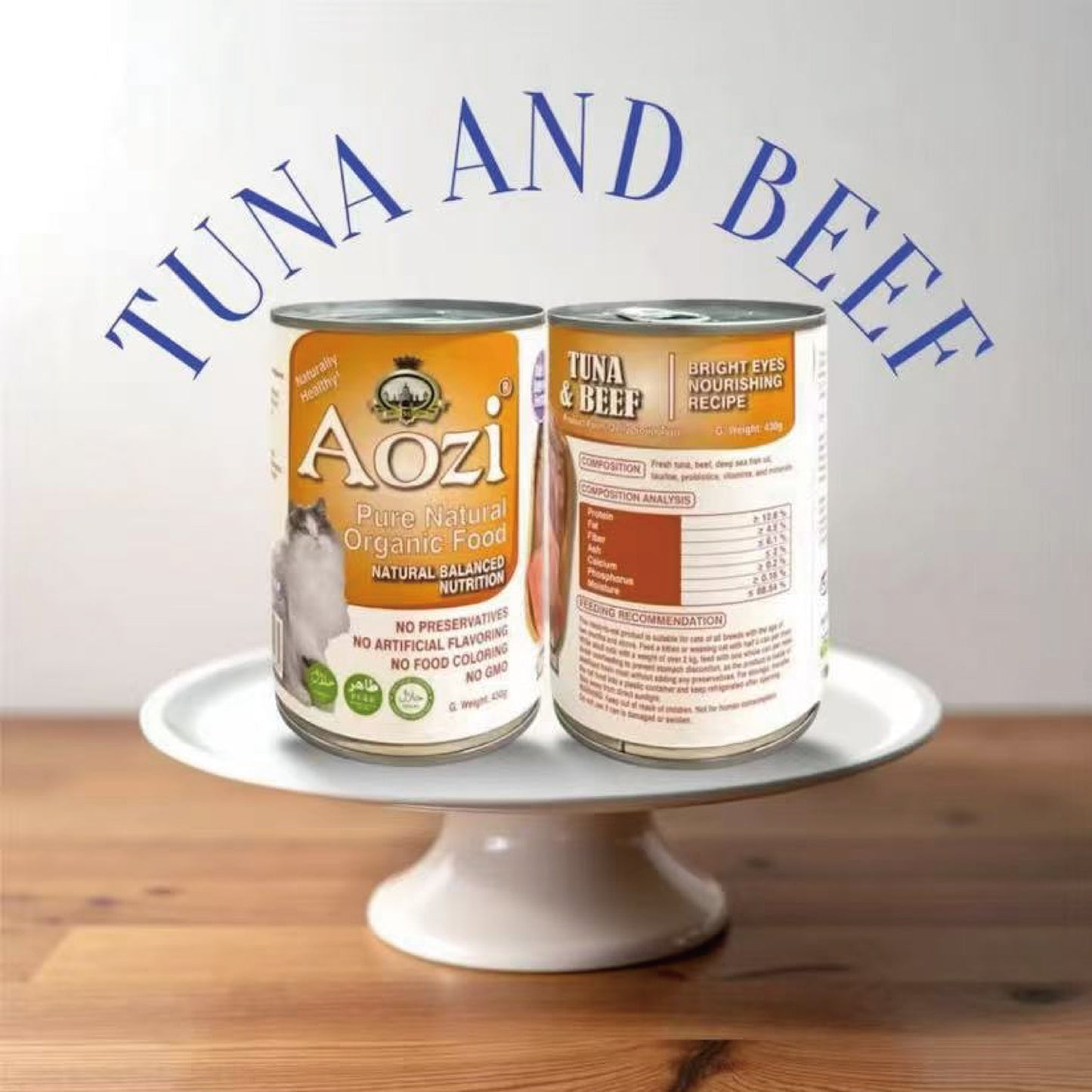 Aozi Cat Can 430g Cat Wet Food Cat Pet Essentials All Stages Adult Kitten