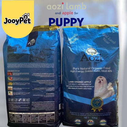 10kg Aozi Lamb and Apple Natural Organic All Stages Adult Puppy Dog Dogs Dry Dog Food Dog Essentials
