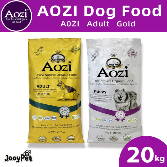 Aozi Beef, Egg, Spinach Organic Dog Food For Adult & Puppy 20kg