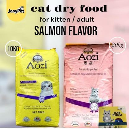 Aozi Cat Dry Cat Food Kitten / Adult Salmon  10Kg /20kg Original Packaging