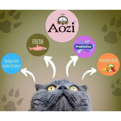 Aozi ORGANIC 10kg / 20KG Original Pack Salmon Tuna Kitten Cat Food Dry