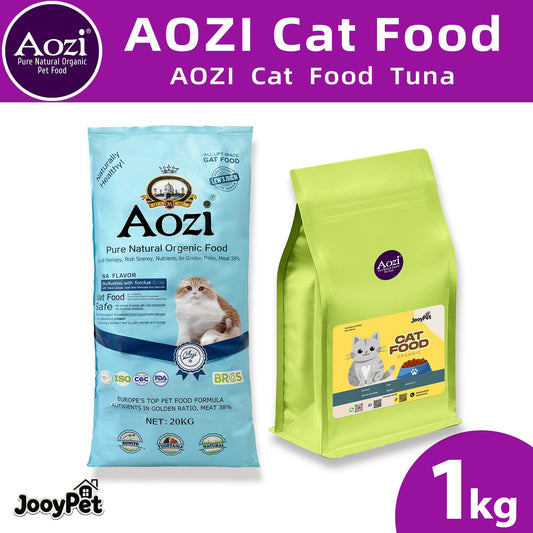 JooyPet AOZI Cat Food High-Quality Tuna 20KG Natural Kitten Dry Food for Pets Europe's Top Pet Food Formula Complete Balanced Meal for Healthy Skin Shiny Coat & Stronger Joints Bones