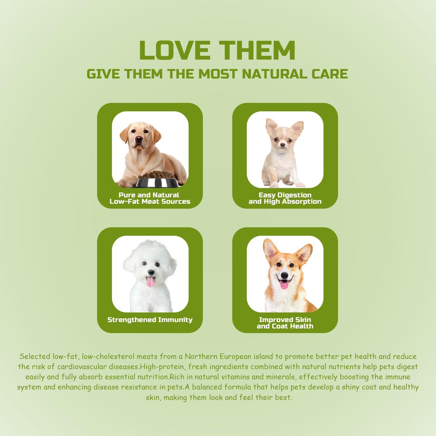 Aozi 1kg Organic Lamb & Apple Dry Dog Food for Adults & Puppies - Complete Balanced Nutrition with Immune Boost & Healthy Skin Coat Support